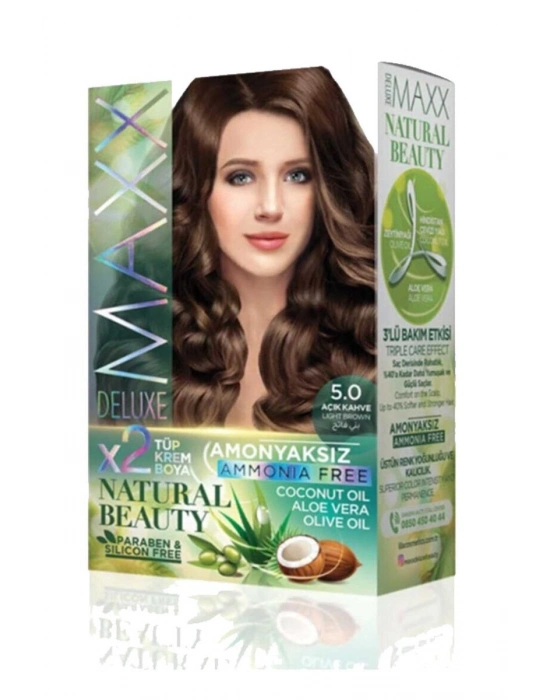 Natural Beauty Amonyaksız Saç Boyası 5.0 Açık Kahve