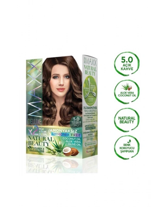 Natural Beauty Amonyaksız Saç Boyası 5.0 Açık Kahve