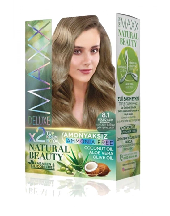 Natural Beauty Amonyaksız Saç Boyası 8.1 Küllü Açık Kumral