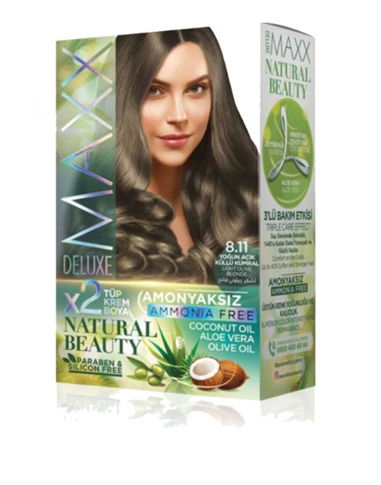 Natural Beauty Amonyaksız Saç Boyası 8.11 Yoğun Açık Küllü Kumral