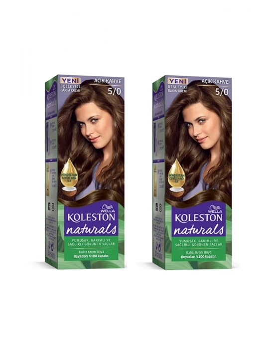 Naturals Saç Boyası Açık Kahve 5/0 2x Paket