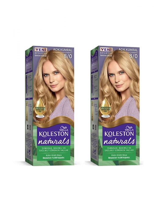 Naturals Saç Boyası Açık Kumral 8/0 2x Paket
