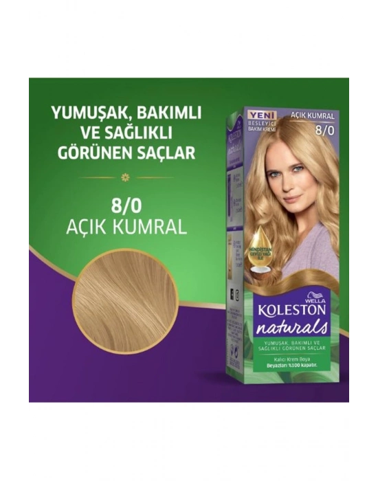 Naturals Saç Boyası Açık Kumral 8/0 2x Paket