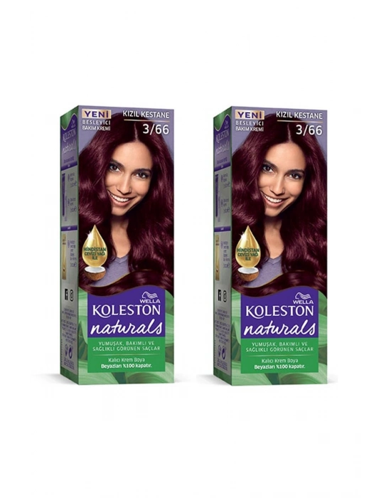Naturals Saç Boyası Kızıl Kestane 3/66 2x Paket