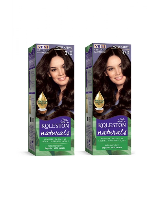 Naturals Saç Boyası Koyu Kahve 3/0 2x Paket