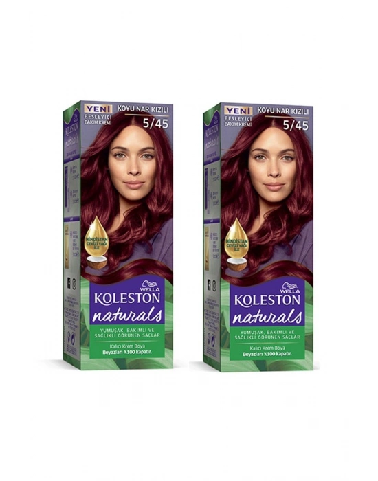 Naturals Saç Boyası Koyu Nar Kızılı 5/45 2x Paket