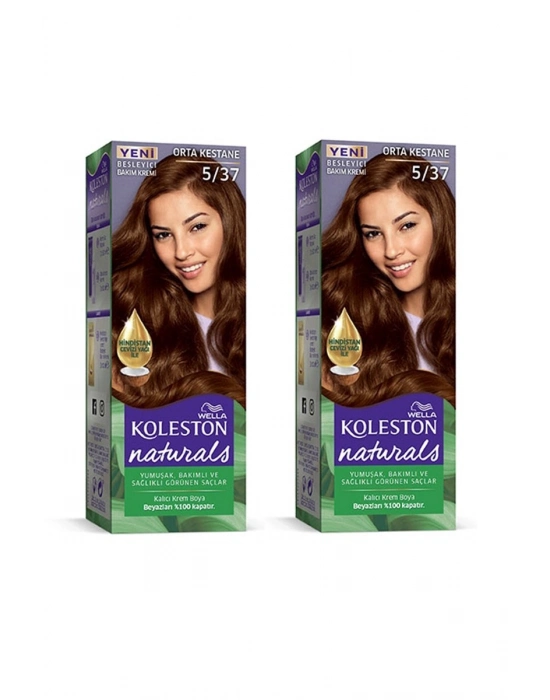 Naturals Saç Boyası Orta Kestane 5/37 2x Paket