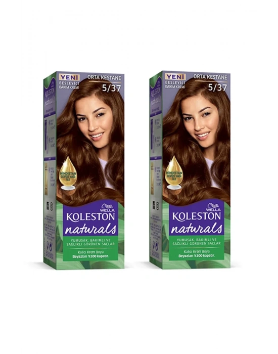 Naturals Saç Boyası Orta Kestane 5/37 2x Paket