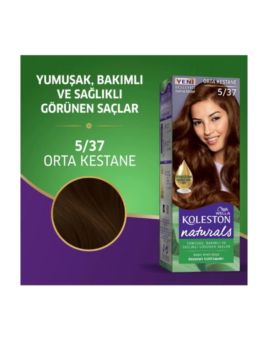 Naturals Saç Boyası Orta Kestane 5/37 2x Paket