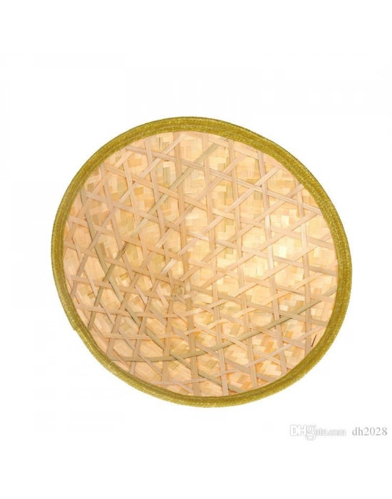 Naturel Renk Cambodia Kamboçyalı Vietnam Şapkası PVC Hasır