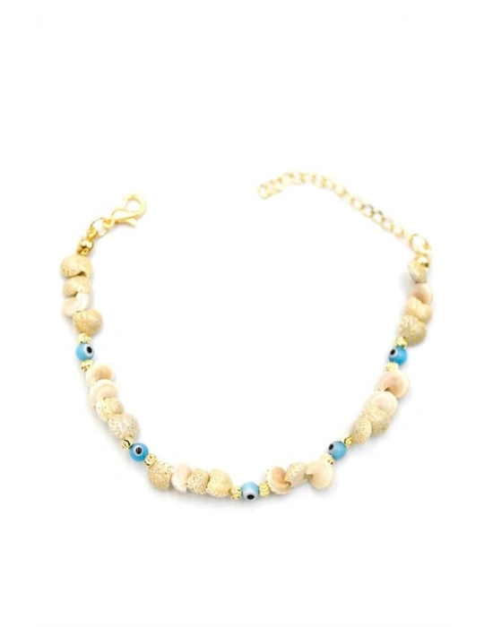 Nazar Deniz Kabuğu Bileklik - Mavi