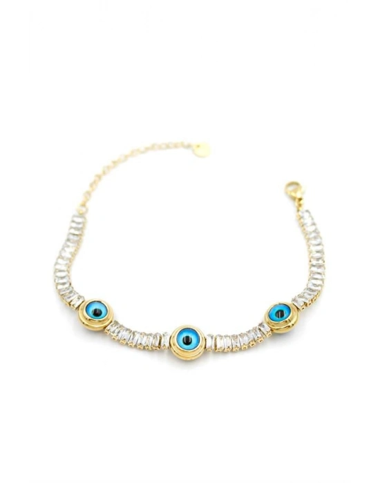 Nazar Su Yolu Bileklik - Altın