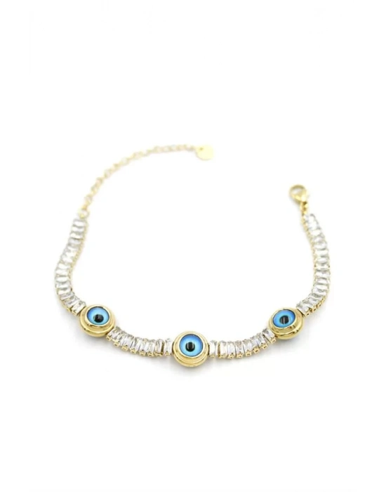 Nazar Su Yolu Bileklik - Altın