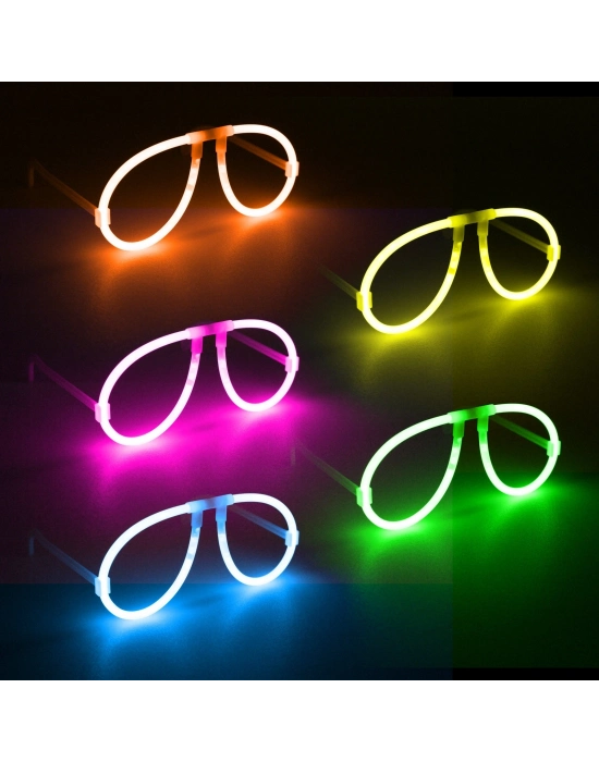 Neon Glow Fosfor Gözlük – Festival & Parti (12'li Set)