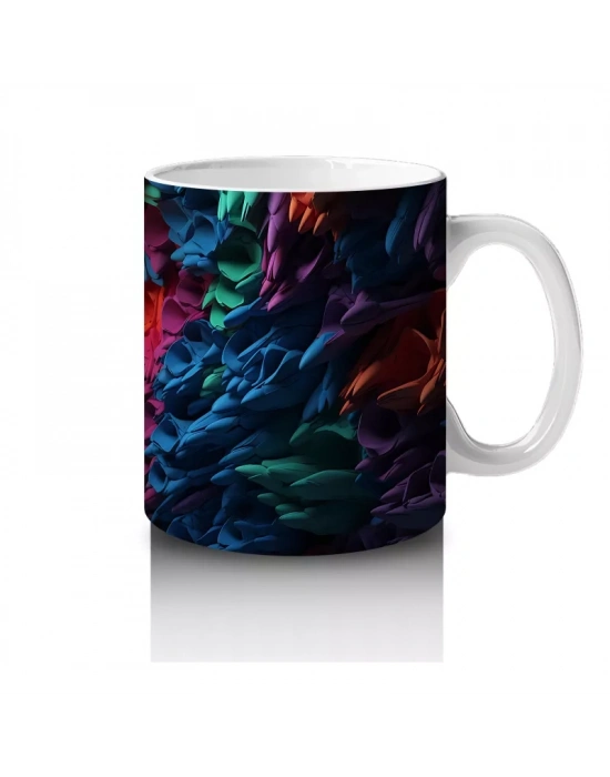 Neon Işıklı Altın Kafatası – Hediyelik Kahve Kupası