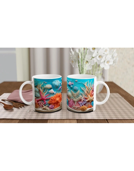 Neon Mercan Bahçesi Kupa Bardak