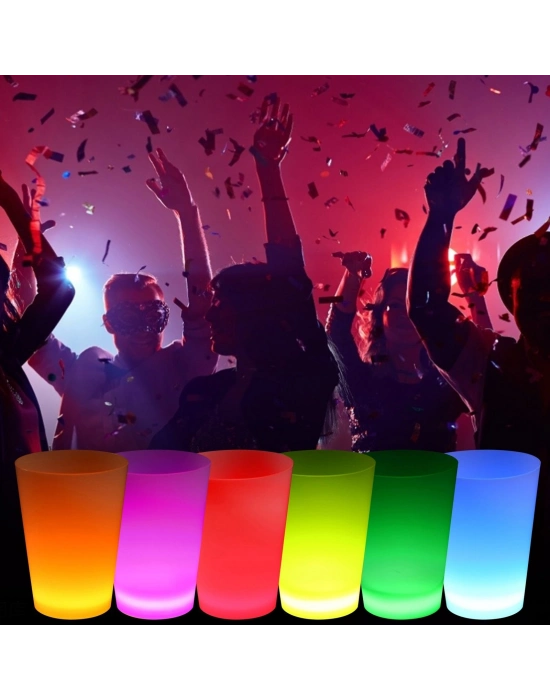 Neon Parti Glow Bardak 1.5 oz Karışık Renk 1 Adet Tekli