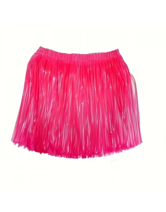 Neon Pembe Hawaii Parti Eteği 40 cm