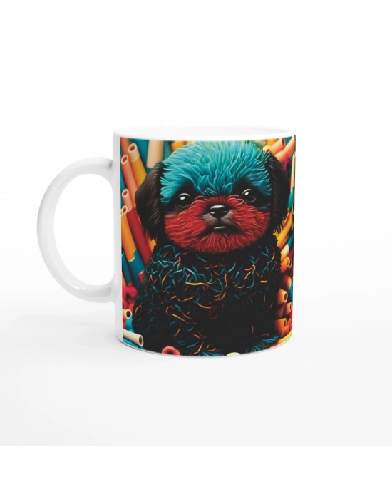 Neon Renkli Sevimli Köpek Kupa Bardak