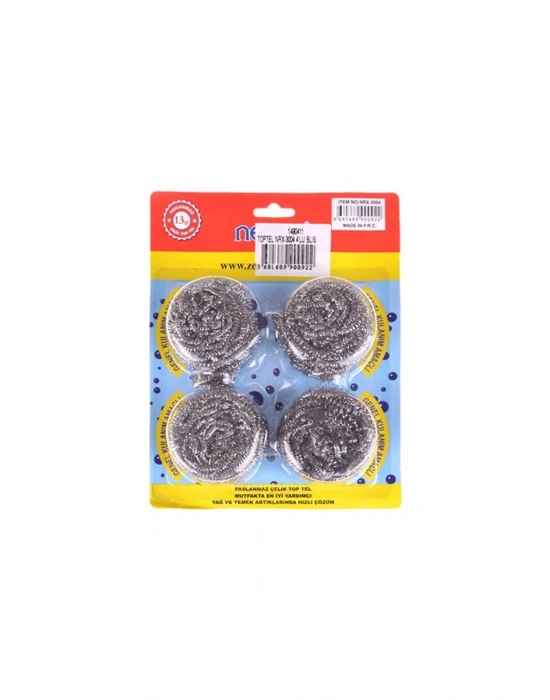 Nerox Çelik Top Tel Ovma Teli 4 Lü Blister Royaleks-NRX-F3004