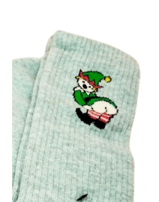 Neşeli Kolaj Çorap Popo Baskılı Esprili Kolej Çorap 2 Çift