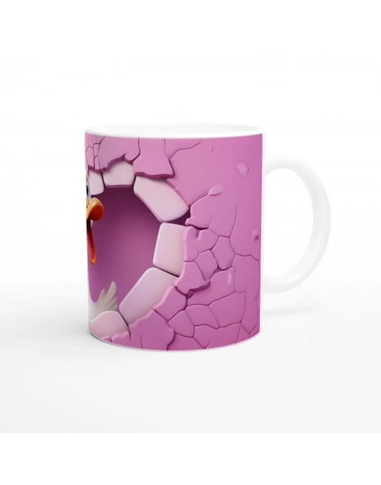 Neşeyle Bakan Ördek Temalı Baskılı Kupa Bardak