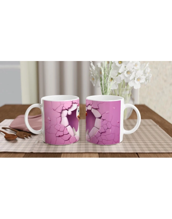 Neşeyle Bakan Ördek Temalı Baskılı Kupa Bardak