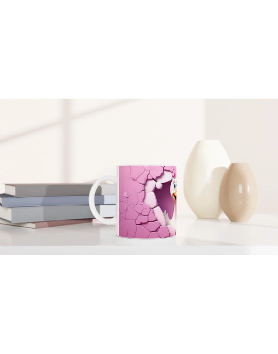 Neşeyle Bakan Ördek Temalı Baskılı Kupa Bardak