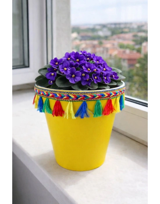 ®  DEKORATİF SAKSI 1.7 LİTRE SARI