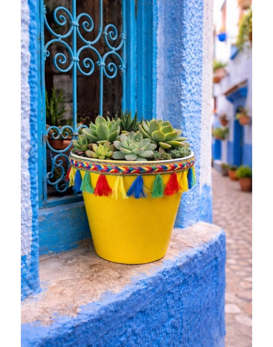 ®  DEKORATİF SAKSI 1.7 LİTRE SARI