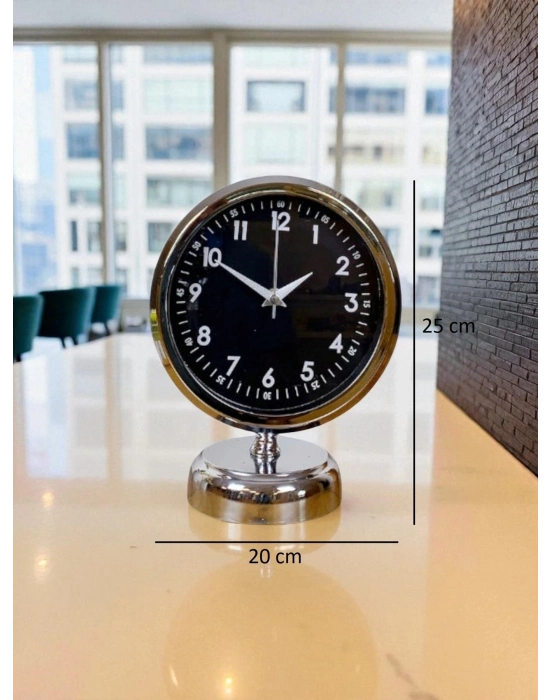 Night 25 x 20 Cm Krom Zarif Masa Saati