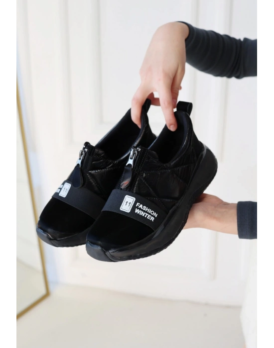 Nikeo Siyah Paraşüt Siyah Tabanlı Spor Ayakkabı