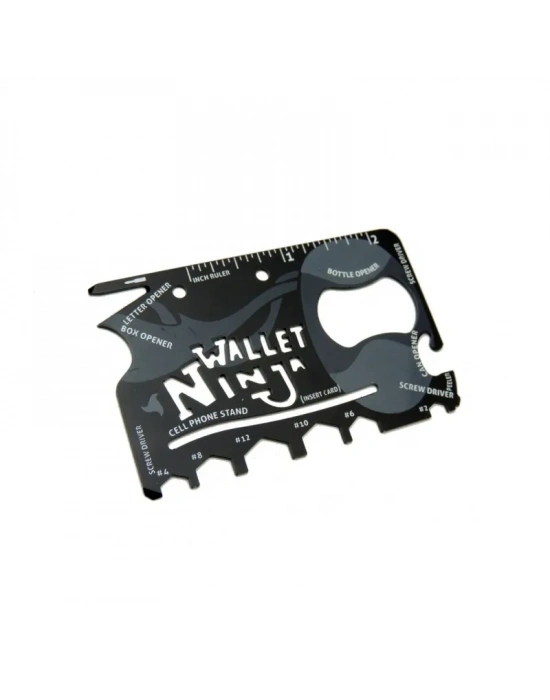 Ninja Wallet Survival Acil Durum Kiti / Kartı - 18 İn 1