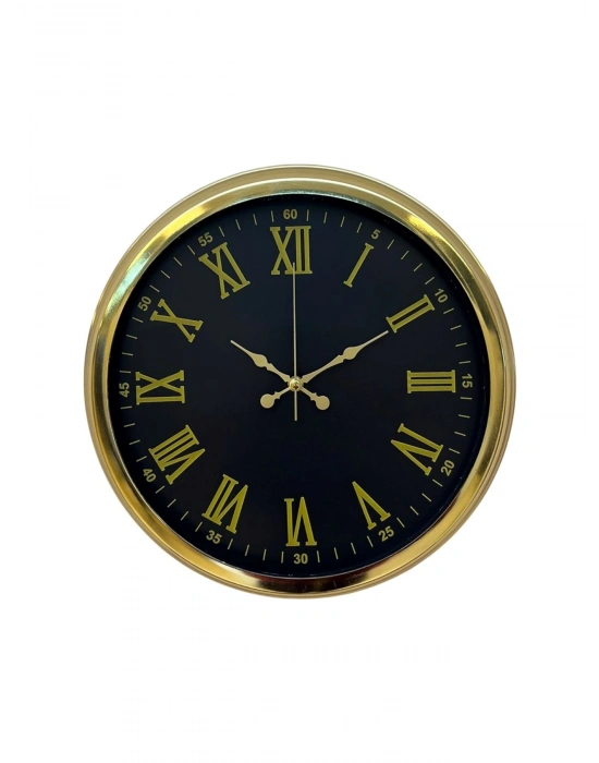 ® Noble Gold Black 40 Cm Metal Duvar Saati