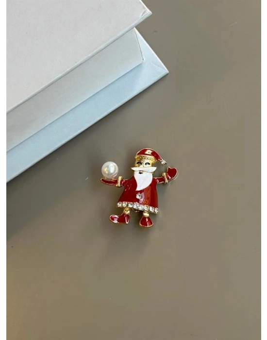 Noel Baba Broş - Kırmızı