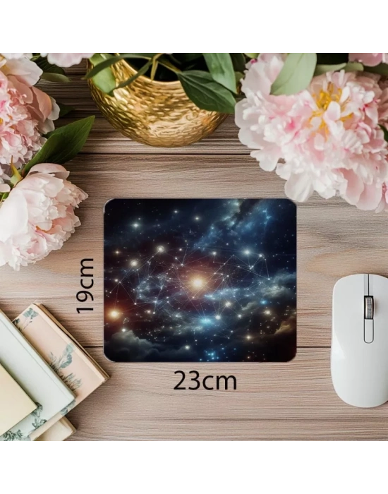 Noktasal Bağlantılı Takımyıldız Mouse Pad - 19x23 cm 2 mm Dikdörtgen İthal Baskılı Mouse Pad