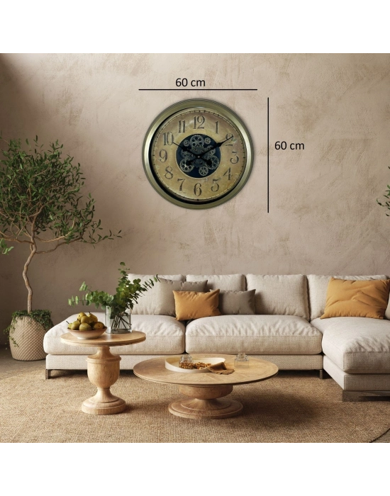 ® Nostalgia 60 Cm Çarklı Duvar Saati