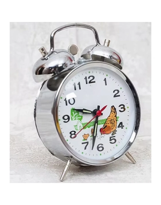 Nostaljik Kurmalı Horozlu Çalar Saat Büyük Boy