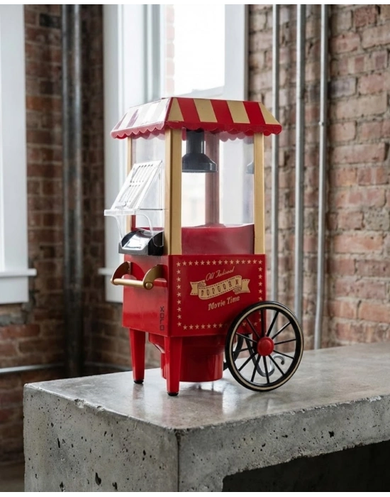 ® Nostaljik Tasarımlı Yağsız Mısır Patlatma Makinesi