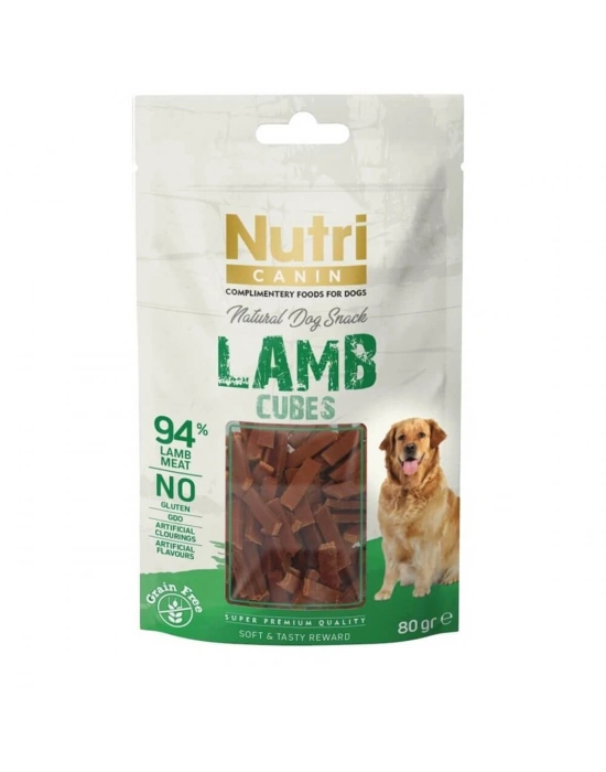 Nutri Canin Tahılsız Kuzulu Küp Köpek Ödül Maması 80gr