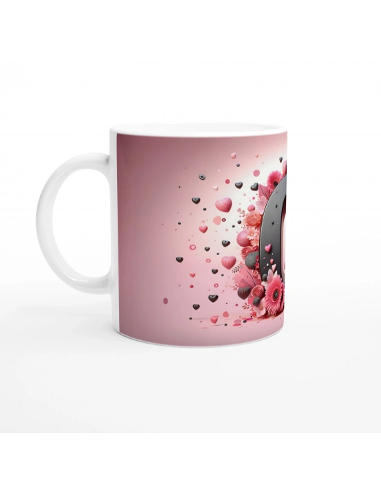 O Harfi Zarif Formlu Harfli Kupa Bardak