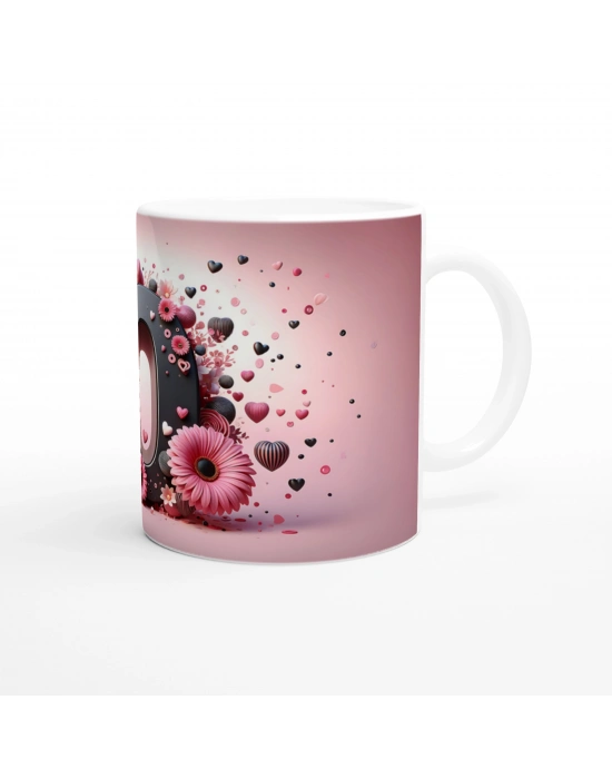 O Harfi Zarif Formlu Harfli Kupa Bardak