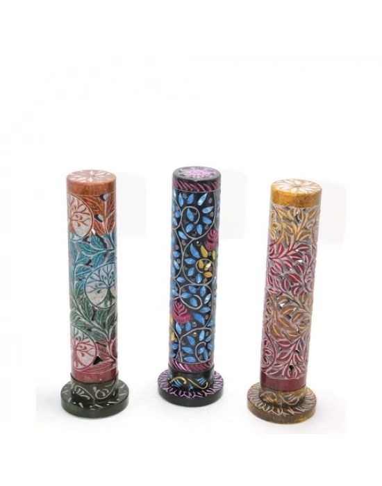 Obsidian Taşı İşlemeli Kule Tütsülük Model 1