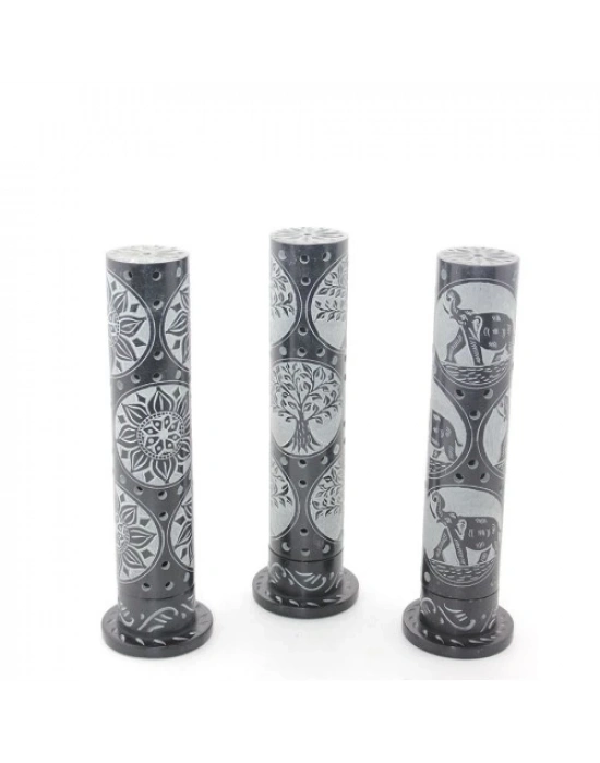 Obsidian Taşı İşlemeli Kule Tütsülük Model 2