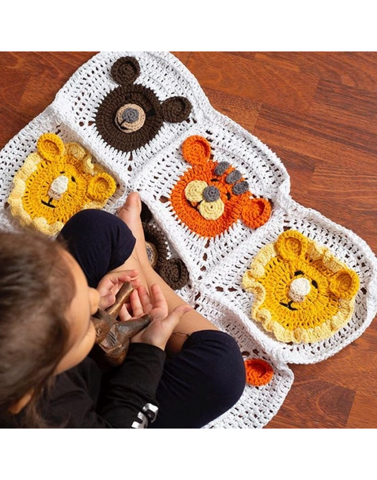 Loren Natural Cotton Hardal Sarı El Örgü İpi - R002 - 33919