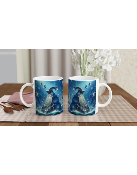 Oğlak Burcu Baskılı Kahve Kupası - Astral Denizaltı Dünyası Vs1