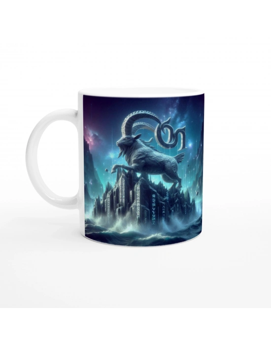 Oğlak Burcu Baskılı Kahve Kupası - Astral Denizaltı Dünyası Vs2