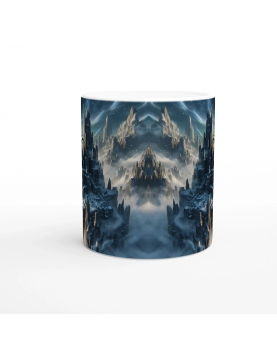 Oğlak Burcu Baskılı Kahve Kupası - Elementsel Doğa Krallığı Temalı Vs3