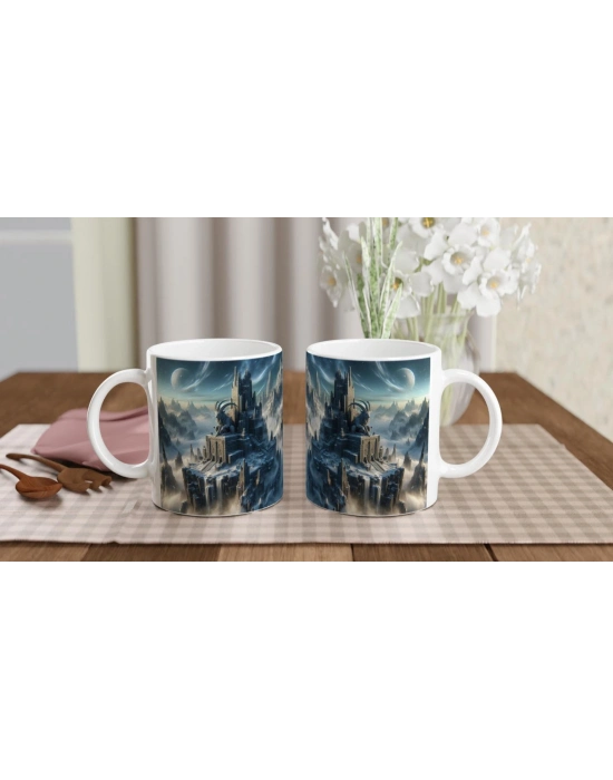 Oğlak Burcu Baskılı Kahve Kupası - Elementsel Doğa Krallığı Temalı Vs3