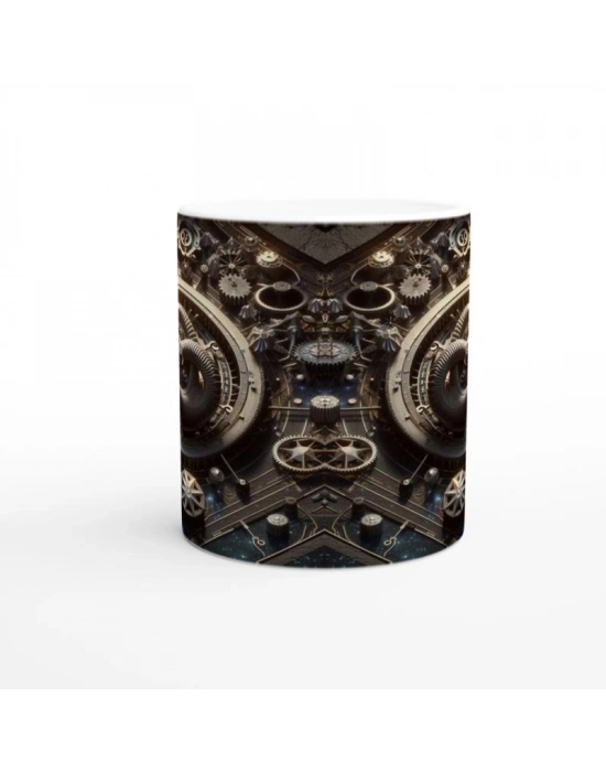 Oğlak  Burcu Baskılı Kahve Kupası - Zamanın Çarkları Astroloji Mekanizması Vs1